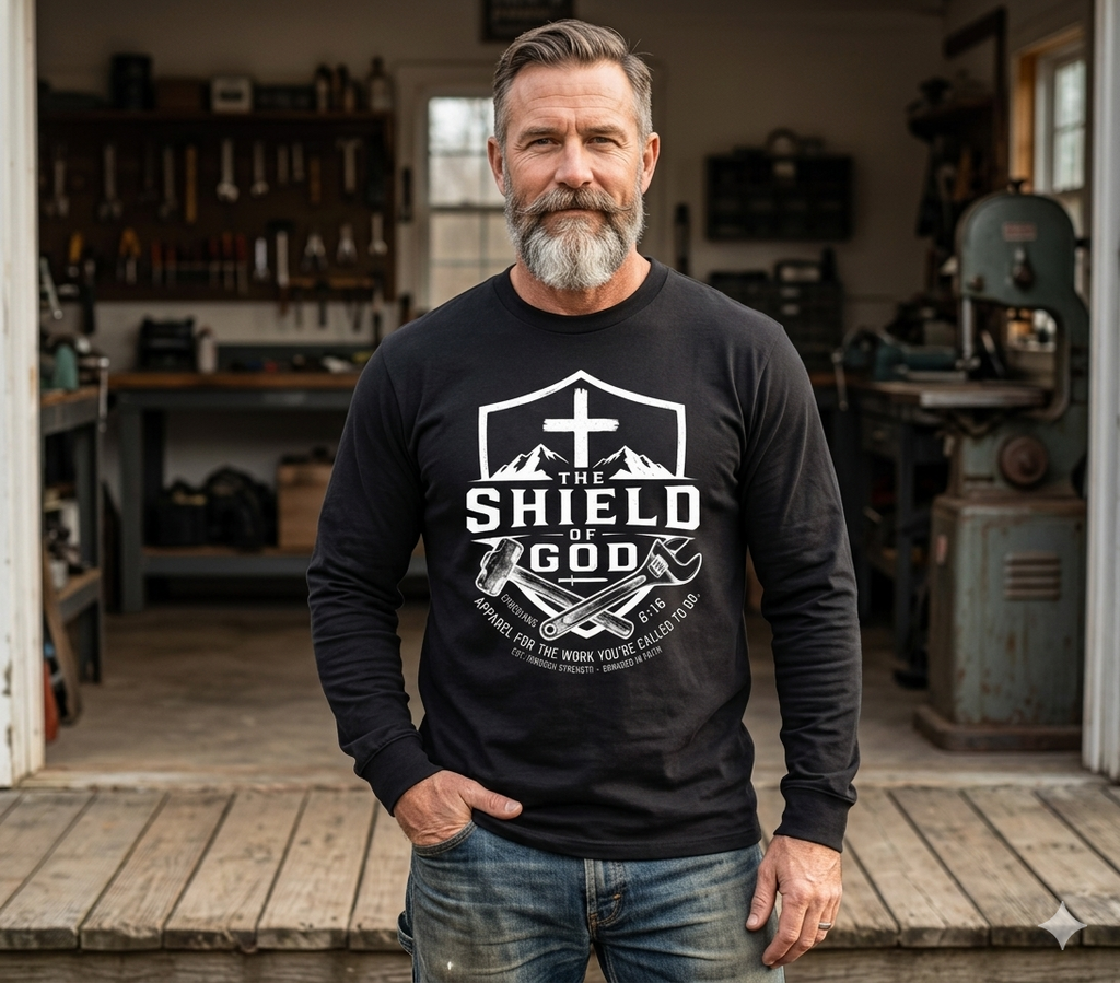Essential Crewneck Long-Sleeve T-Shirt (Working and Branded by Faith)