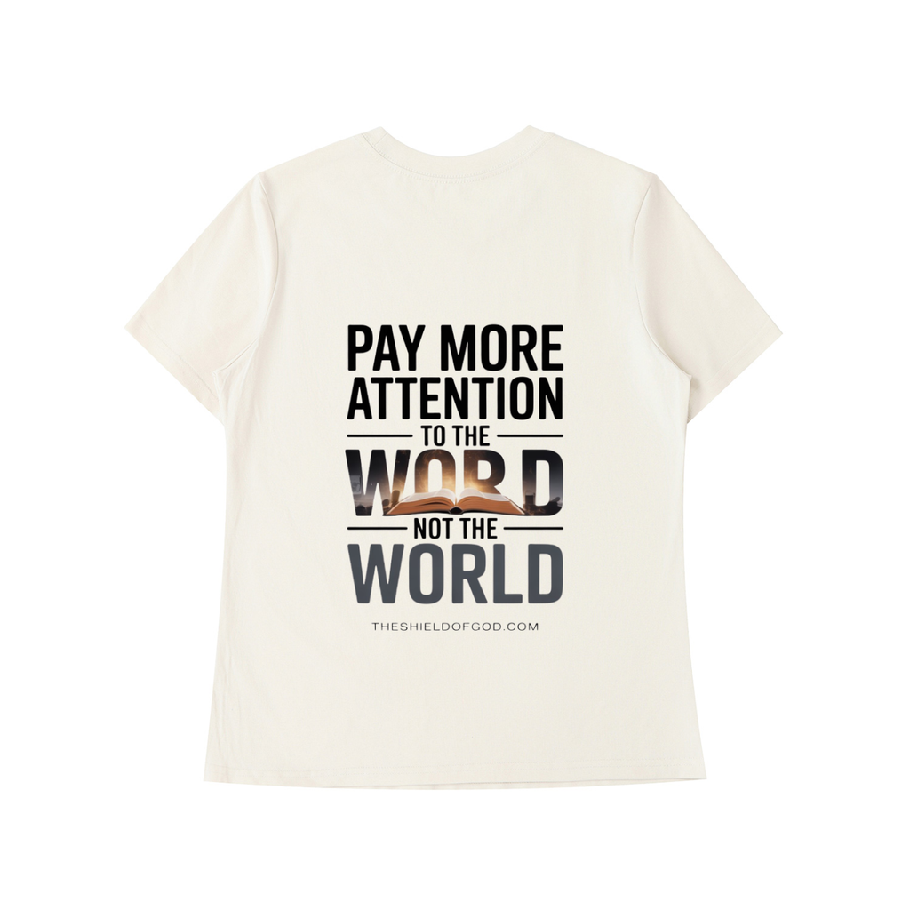 Women's Essential Standard Shoulder T-Shirt (Pay more attention to the WORD not the World)
