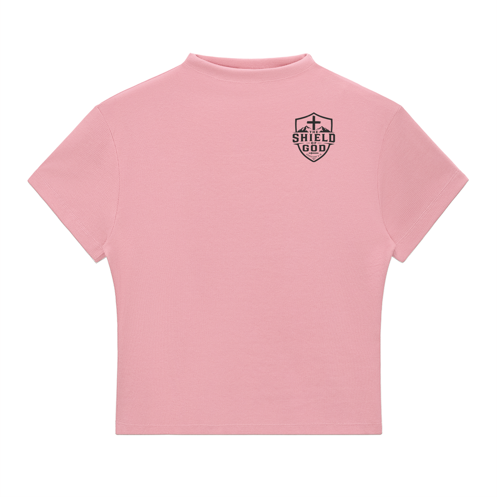 Women's Essential Slim Fit Mock Neck T-Shirt (Pay more attention to the WORD not the World)