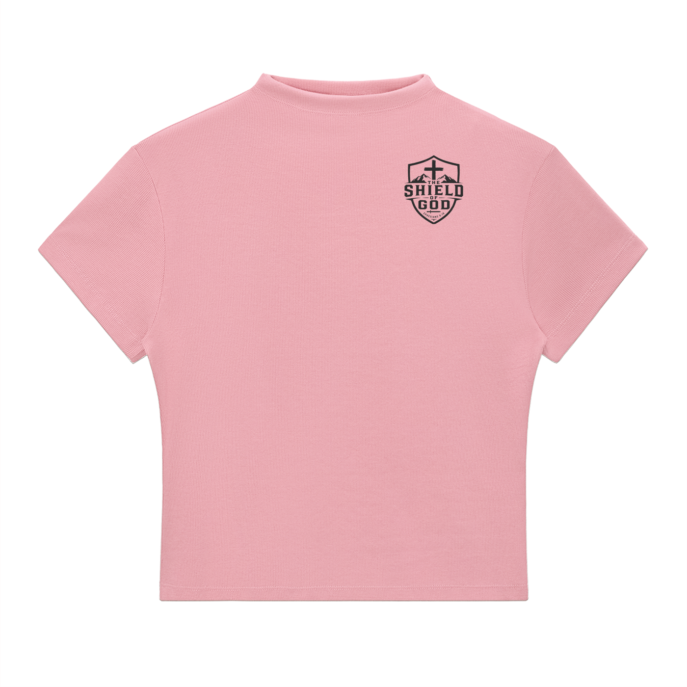 Women's Essential Slim Fit Mock Neck T-Shirt (Pay more attention to the WORD not the World)